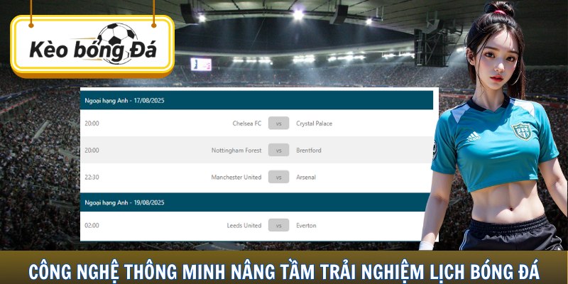 Công nghệ thông minh nâng tầm trải nghiệm lịch bóng đá